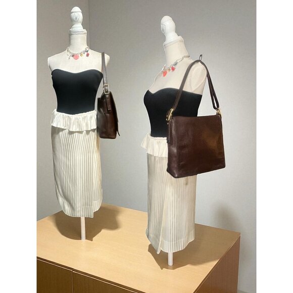 VTG Coach Legacy Monterey Flap 9829 Mahogany Leather Brass Bag Costa Rica Y2K - Picture 2 of 10